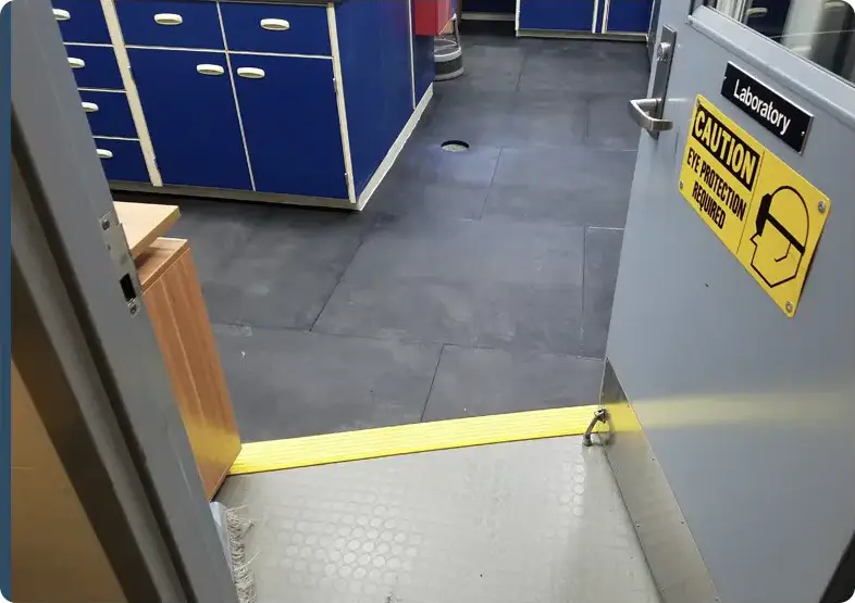 Older worker sitting in manufacturing environment